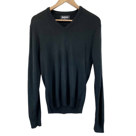 Vintage 80s Jantzen Sweater V-Neck Preppy Dad Grandpa Golf Classic Men's M - Picture 1 of 7